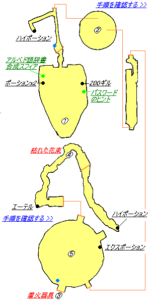 FF10(HD) 海の遺跡の攻略マップ