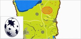 画像「アオアシラの出現場所マップ＋タマゴの模様」