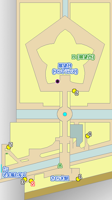 妖怪ウォッチ2 さくらEXツリーのマップ(地図)