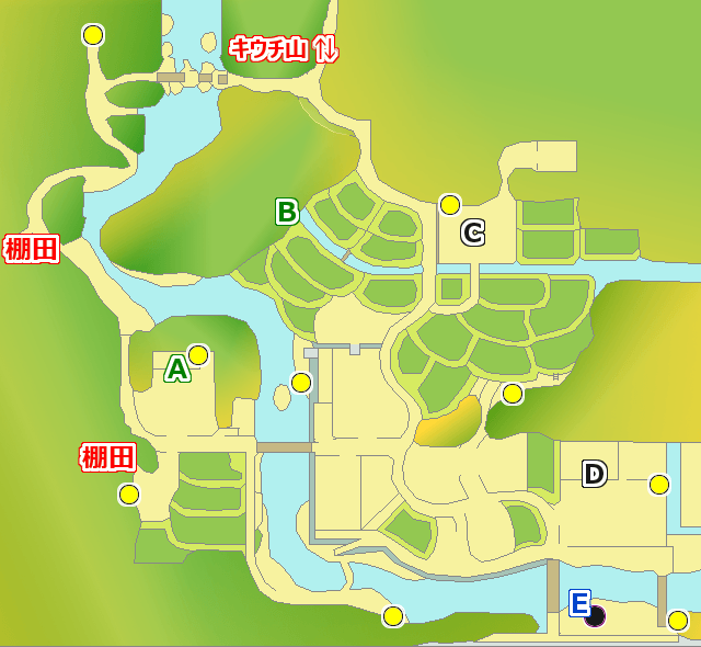 妖怪ウォッチ2 ケマモト村・過去のマップ(地図)